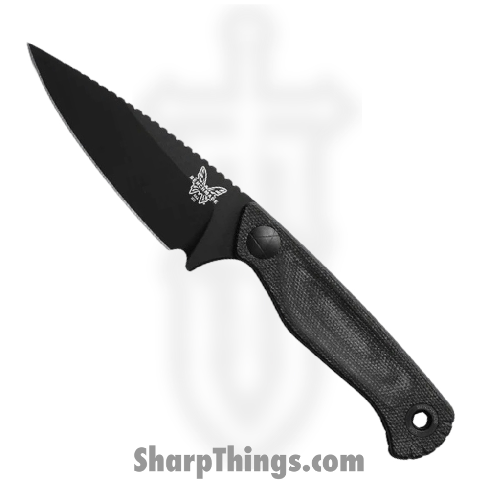 3efb6b9f-3938-40c9-a4c8-ec59cc9da66b_203BK-02_1.jpg Benchmade - 203BK-02 - Dacian - Fixed Blade Knife - CPM MagnaCut Cerakote Spear Point - Canvas Micarta - Black - Image 1