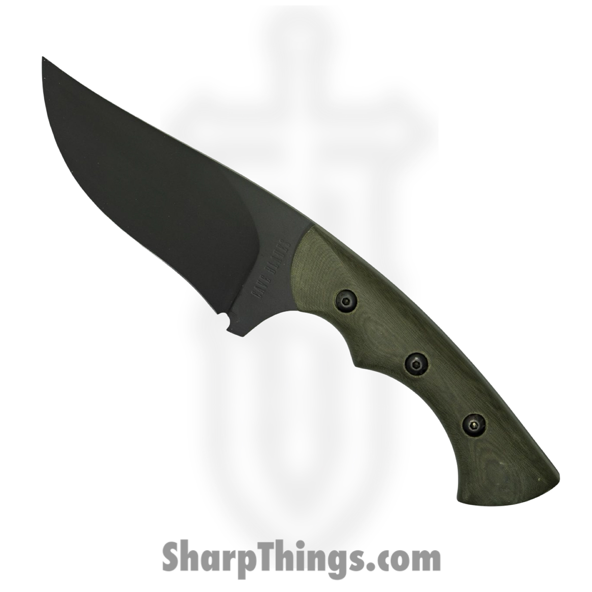 3f86aaf3-8874-42cb-948b-c970821f18a5_CaveHunt2_1.jpg Cave Blades - CaveHunt2 - Hunter - Fixed Blade Knife - 154CM Coated Drop Point - Micarta - OD Green - Image 1