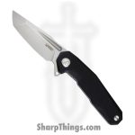 Kubey - KUB237G - Carve Nest - Folding Knife - D2 Blasted Tanto - G10 - Black
