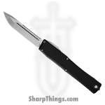 Heretic Knives - H014-2A - NYX - OTF Auto - CPM MagnaCut Stonewash Clip Point - 6061-T6 Aluminum - Black
