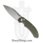 Tenable Knives - T1039F4 - Nesstreet - Folding Knife - 14C28N Satin Drop Point - Micarta - Green
