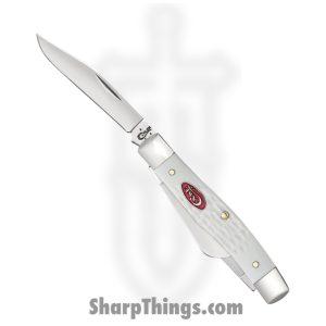 Case Cutlery - CA60184 - Medium Stockman - Folding Knife - Tru-Sharp™ Stainless Polished Clip/Sheepfoot/Pen - Jigged Synthetic - White