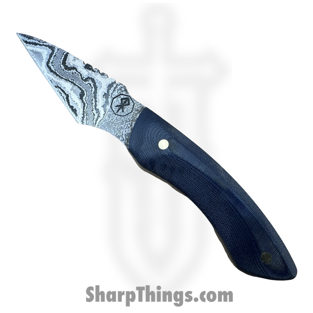 3ff840dc-4a4b-462c-9023-6e42b7808558_RRC-Nyx-10_1.jpg Royalty Rings Co. - RRC-Nyx-10 - Nyx - Fixed Blade Knife - Baker Forge Icestorm -Wavy Damascus Kiridashi - G-Carta - Denim - Image 1