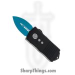 Microtech - 157-1JK - Exocet Money Clip Jedi Knight - OTF Auto - CTS-204P Coated Dagger - 6061-T6 Aluminum - Black/White