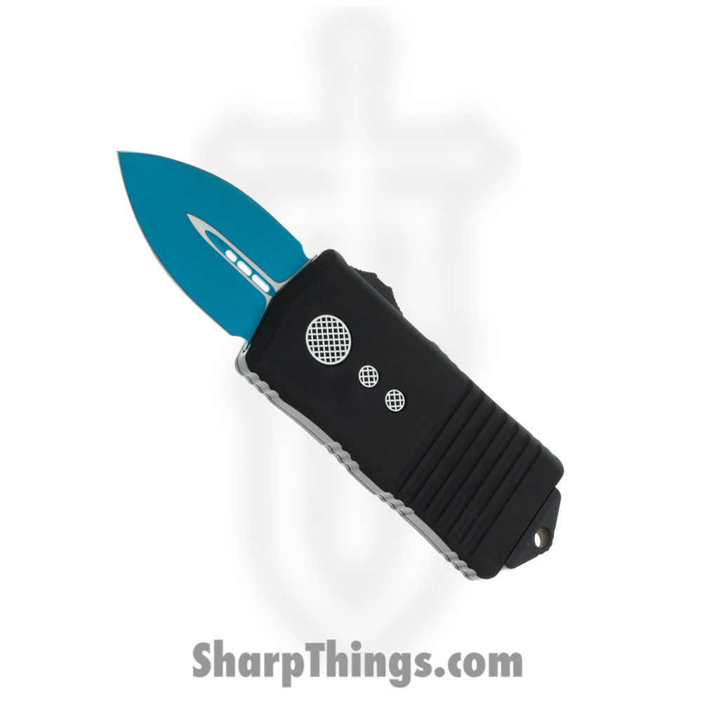 3ffb0008-71c3-4b7f-830b-0a5972239a2d_157-1JK_1.jpg Microtech - 157-1JK - Exocet Money Clip Jedi Knight - OTF Auto - CTS-204P Coated Dagger - 6061-T6 Aluminum - Black/White - Image 1