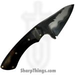 Royalty Rings Co. - RRC-Osso-02 - Osso - Fixed Blade Knife - 410 SS Damascus Wharncliffe - Ironwood - Black/Brown/Green