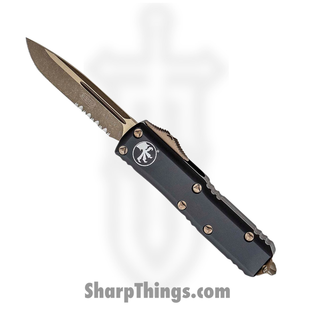 401ba8ac-a619-44ca-ac7d-5468027dae44_231-14AP_1.jpg Microtech - 231-14AP - UTX-85 - OTF Auto - 231-14AP UTX-85 OTF Auto - 6061-T6 Aluminum - Black/Bronze - Image 1