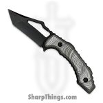SkyRaider Knives - SRK1-BNSH-TN - Banshee - Fixed Blade Knife - A2 Coated Tanto - Beskar Scales - Black