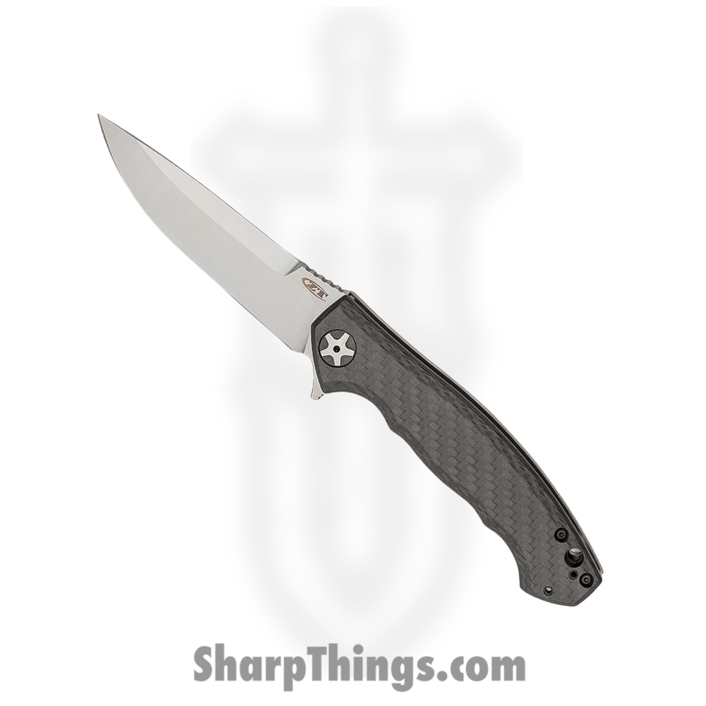 40bccef0-335f-4641-80d3-ee3f5e2bc42a_ZT0452CF_1.jpg Zero Tolerance - ZT0452CF - Large Sinkevich - Folding Knife - S35VN Stonewash Drop Point - CF Front with Titanium - Black - Image 1