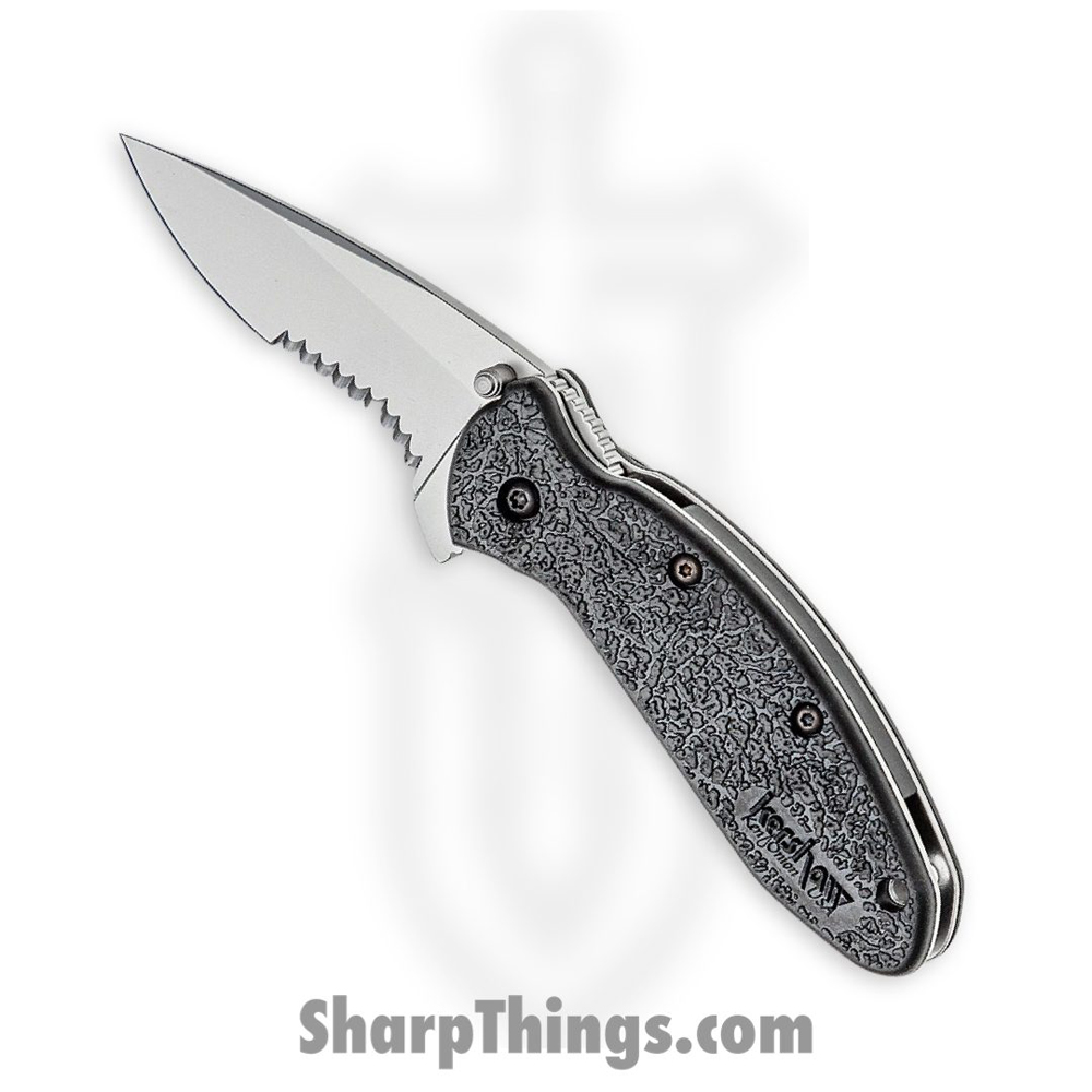 40e41d62-af69-46f7-9bc1-e9ce1df0e8a5_1620ST_1.jpg Kershaw - 1620ST - Scallion - Folding Knife - 420HC Bead Blasted Drop Point - Glass Filled Nylon - Black - Image 1