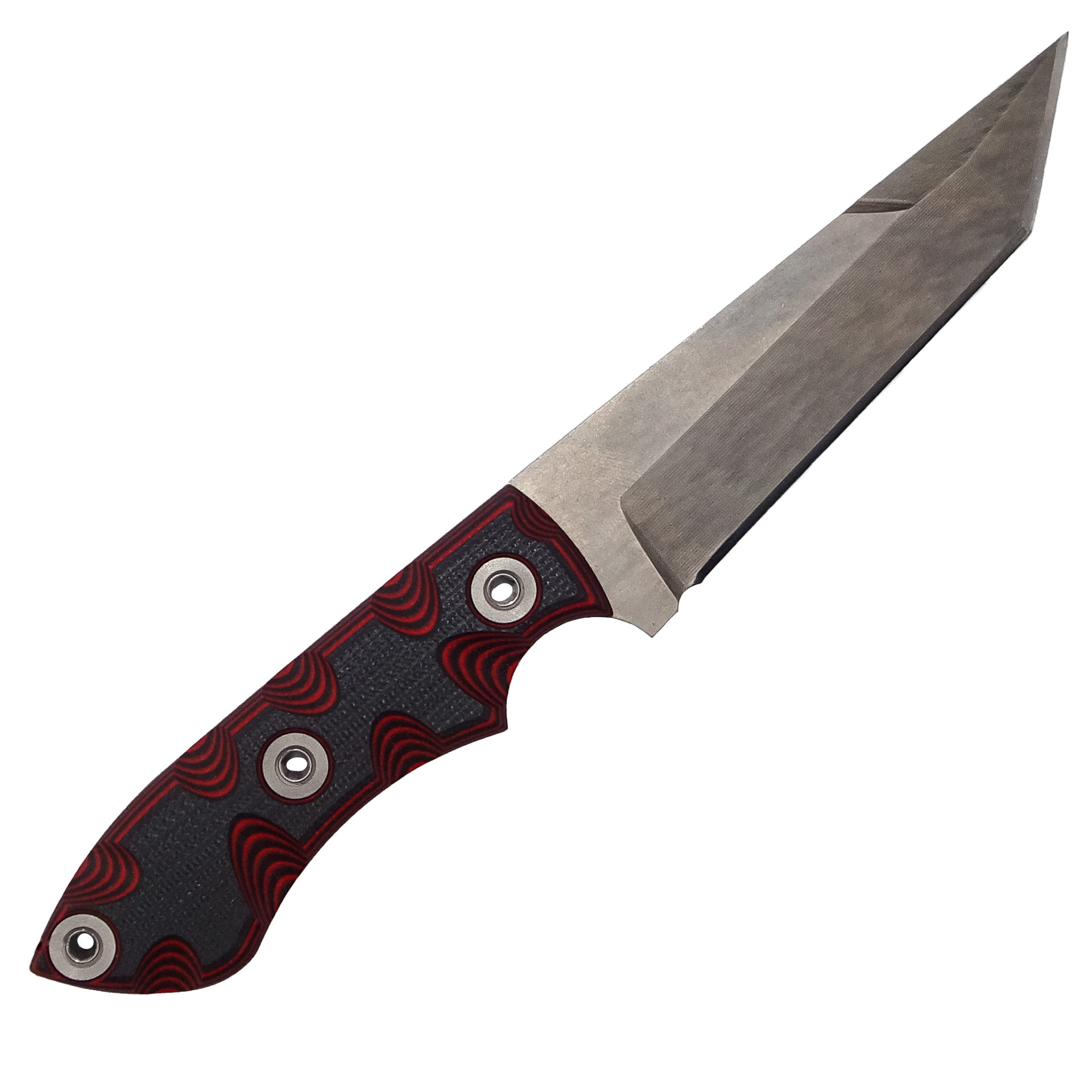 410e558c-8c68-4afe-bdee-c56a65edd342_TntoBrmstnGG_1.jpg T.Kell Knives - TntoBrmstnGG - Tanto - Fixed Blade Knife - 80CRV2 Nickle Boron Coated - G10 - Brimstone Grenade Grip - Image 1