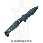Half Face Blades - HFBMK1MIBKTI - Extremis MK1 - Fixed Blade Knife - S45VN Coated Spear Point - Canvas Micarta Ti - Black