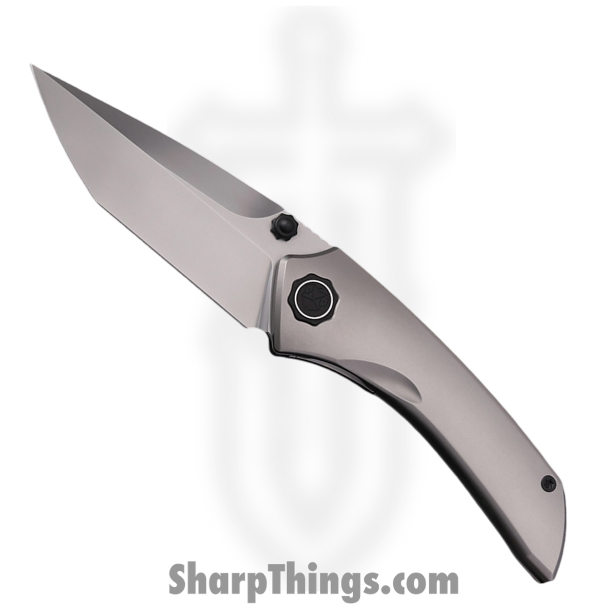 41105e52-c31b-44b8-bb16-29256c12b217_PBTUS2TI_1.jpg Poikilo Blade - PBTUS2TI - Tuna S2 - Folding Knife - Bohler M398 Pearlescent Stonewash Tanto - Titanium - Natural - Image 1