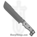 Tops - TPM4X01 - M4X Punisher - Fixed Blade Knife - 1095 HC Coated Sawback - Micarta - Gray