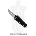 Microtech - 819-10S - Mini Troodon Hellhound Signature Series - OTF Auto - M390 Stonewash Hellhound Tanto - 6061-T6 Aluminum - Black