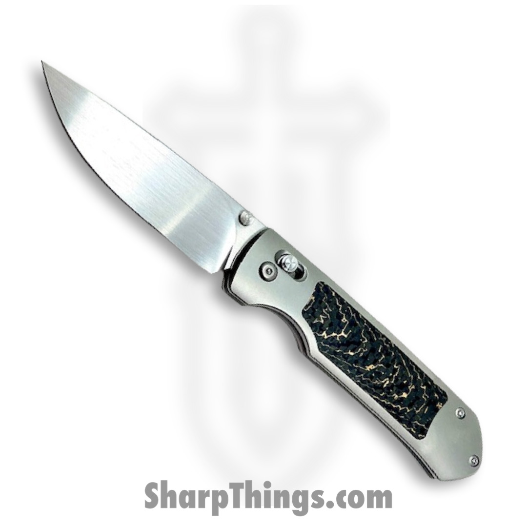 42347ef0-bdae-4847-af90-b616378fa19f_OKGOATCF_1.jpg Ohlone Knives - OKGOATCF - Goat AXL - Folding Knife - M390 Drop Point - Bar Lock - Black and Gold Fat Carbon Fiber - Image 1