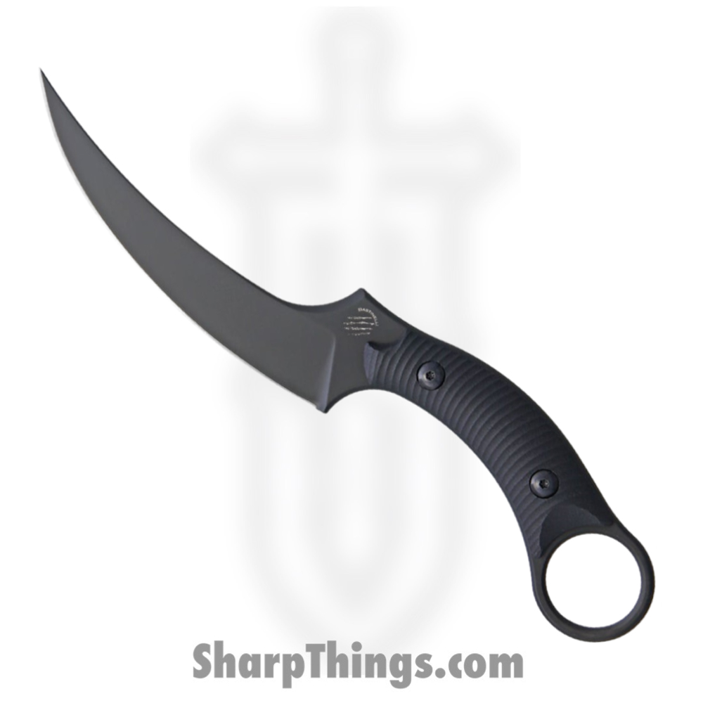 424f4931-2135-474e-8aed-3d2ff69b4960_BAS206B_1.jpg Bastinelli Creations - BAS206B - Mako - Fixed Blade Knife - N690 PVD G10 - Black - Image 1