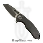 Curtiss Custom Knives LLC - F3M-WHFL-ST/SL - F3 Med Flipper Slim - Folding Knife - CTS-XHP Stonewash Wharncliffe - Titanium - Natural