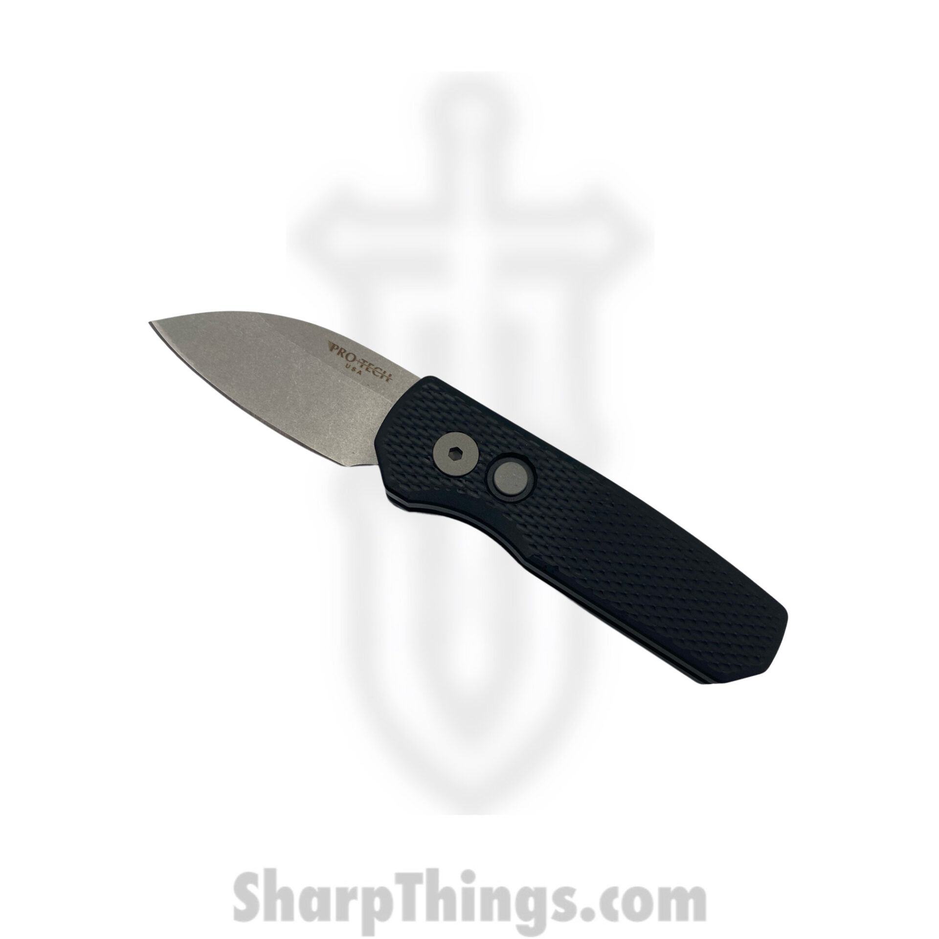 42af3a25-f8e1-4a31-8720-427ce4c2808a_R5305_1.jpg ProTech - R5305 - Runt 5 Wharncliffe Blade Knife - Magnacut - Black - Image 1