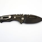Medford Knife - MK012SPD-30PV-TBCB-BP - Praetorian T Tumbled Drop Point Folding Knife - Silver "Jimped Lightning"