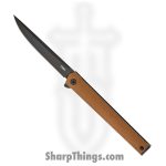 CRKT - CR7097DK - CEO Gentleman's Flipper - Folding Knife - AUS-8 Coated Drop Point - GRN - Tan