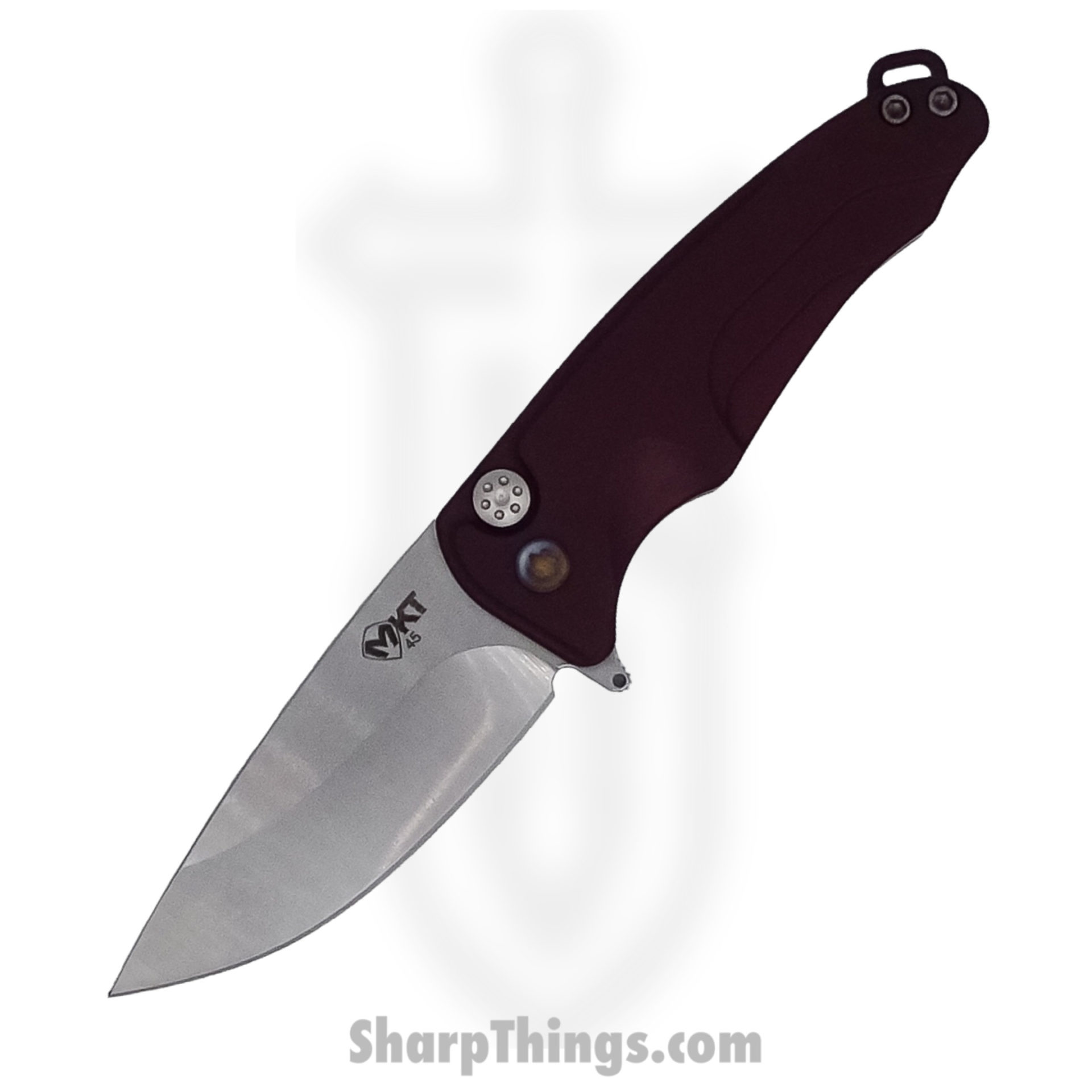 433c8095-a8fa-4336-b6d7-eb882fff9f5a_MK0394TQ-41AR-TFCS-Q4_1.jpg Medford Knife - MK0394TQ-41AR-TFCS-Q4 - Smooth Criminal Button Lock Folder - Tumbled S45VN - Red - Image 1