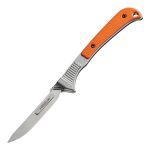 Hogue Knives - 35874 - Expel Scalpel Replaceable Blade - Fixed Blade Knife - Stainless Tumbled Havalon Piranta - G10 - Orange
