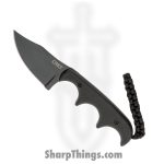 CRKT - 2387K - Folts Minimalist Bowie - Fixed Blade Knife - 5Cr15MoV Black Clip Point - Micarta - Black