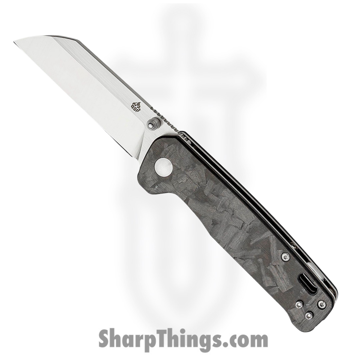 441ceac1-4668-42a6-9d6b-3b4607abf4e8_qs130-t_1.jpg QSP - QS130T - Penguin - Folding Knife - D2 Two Tone Sheepsfoot - Shredded CF - Black - Image 1