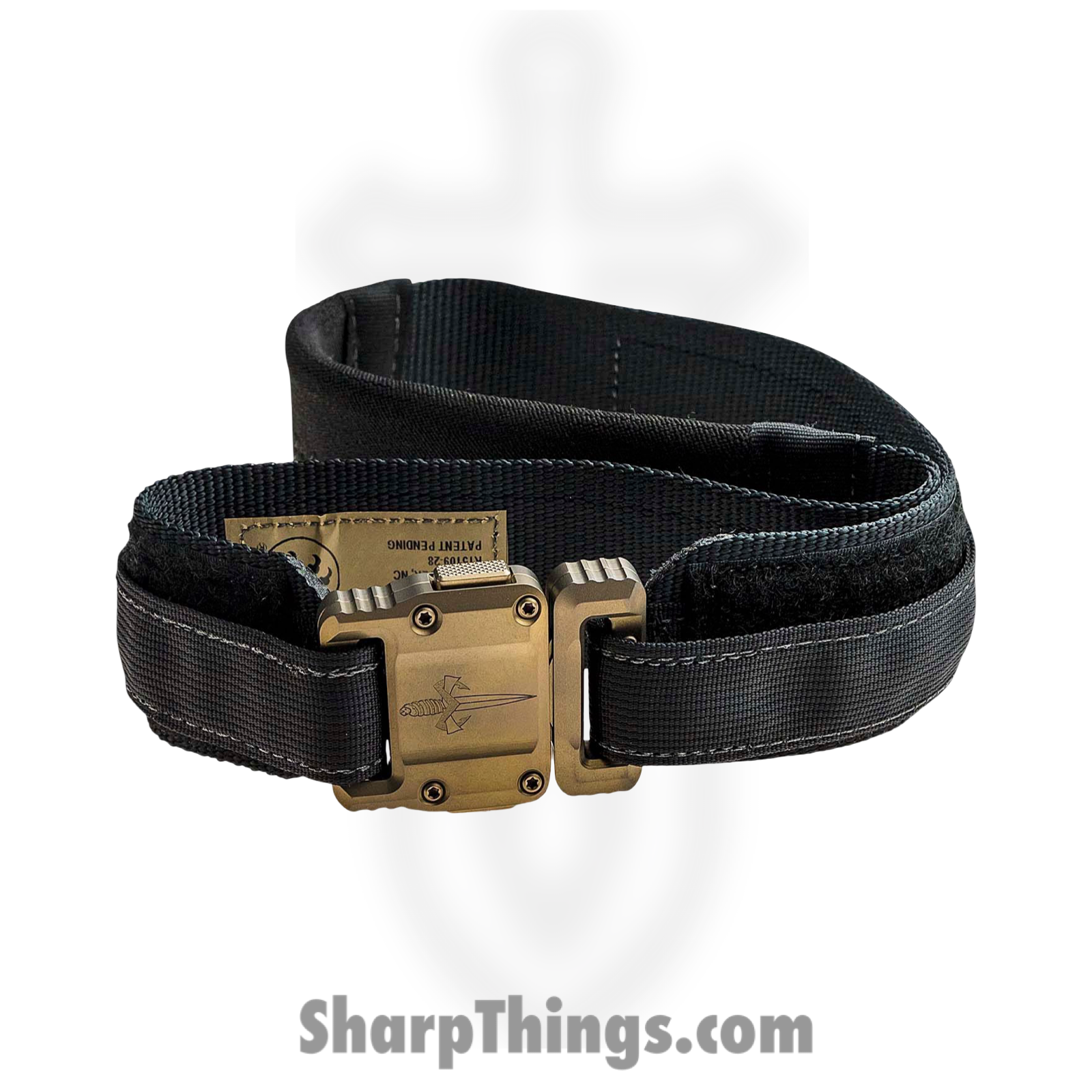 442439d6-4a4e-42f5-8e3d-67ff8ca069b9_91-BKTTI-40_1.png Microtech - 91-BKTTI-40 - Marfione Apis Tactical Size 40 Belt - Nylon with Titanium Buckle - Black - Image 1