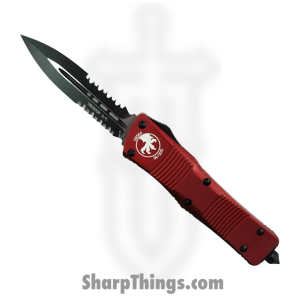 Microtech - 138-2RD - Troodon - OTF Auto - Elmax, M390, 204P Coated Dagger - 6061-T6 Aluminum - Red