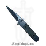 Finch Knife Co. - RR415 - Road Runner Swamp Ranger - Folding Knife - 154CM Blackwash Spear Point - Micarta - Black