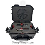 Microtech - 1270-10SET - Luminary and Surefire Stiletto Pro II Set - OTF Auto - M390MK Stonewash Dagger - 6061-T6 Aluminum - Black