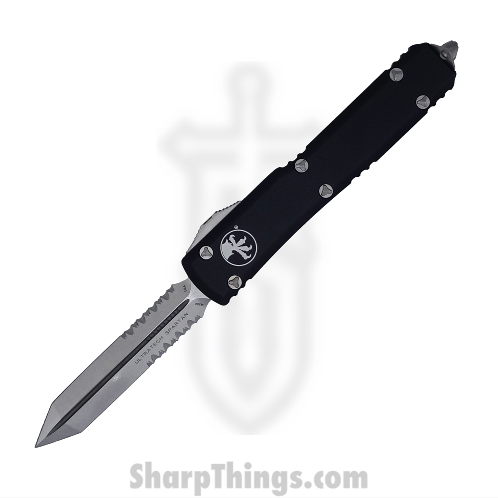 4582ba90-f9ac-46e8-9c7e-946bc316353a_223-11_1.jpg Microtech - 223-11 - Ultratech - OTF Auto - Elmax, M390, 204P Stonewash Spartan - 6061-T6 Aluminum - Black - Image 1