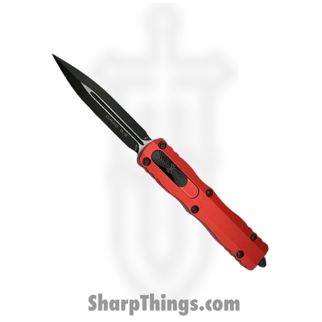 465a7309-11af-4dc9-a35d-b18d9cfe04bc_225-1RD_1.png Microtech - 225-1RD - Dirac D/E - OTF Auto - DLC Dagger - 6061-T6 Aluminum - Red - Image 1