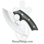 Gil Hibben - GH5074 - Legacy Ulu - Fixed Blade Knife - 5Cr15MoV Polished Ulu - Pakkawood - Black