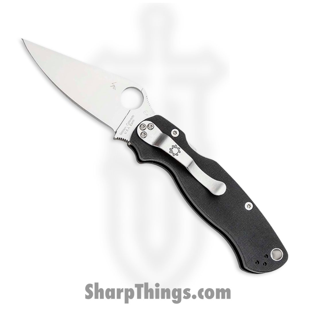 46d2f004-5bf0-46b0-8c74-4e3bf7bbfc4e_SC81GPLE2_1.jpg Spyderco - SC81GPLE2 - Para-Military 2 Left Handed - Folding Knife - CPM S45VN Satin Clip Point - G10 - Black - Image 1