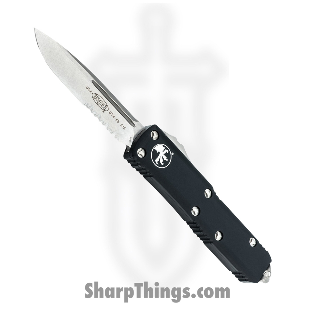 472b2d52-4748-4a32-9fde-0ca8b4f550c8_231-11_1.jpg Microtech - 231-11 - UTX-85 - OTF Auto - M390, 204P, Elmax, or XHP Stonewash Drop Point P/S - Aluminum - Black - Image 1