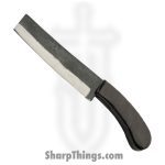 Rite Edge - PA203475 - Forged Chopper - Fixed Blade Knife - Carbon Steel Coated Cleaver - Leather Wrapped - Black