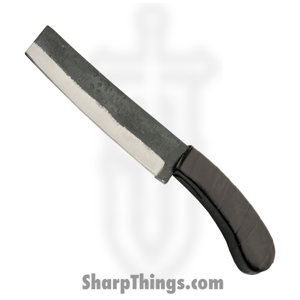 477e7996-f731-4c3a-8961-f4b9f8c10aae_PA203475_1.jpg Rite Edge - PA203475 - Forged Chopper - Fixed Blade Knife - Carbon Steel Coated Cleaver - Leather Wrapped - Black - Image 1