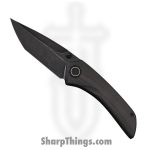 Poikilo Blade - PBTUS1CF - Tuna S1 - Folding Knife - Bohler M398 Dark Stonewash Tanto - Wood Grain Carbon Fiber - Black