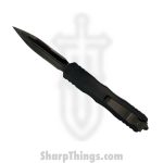 Microtech - 509-MCK - Marfione Custom Dirac Delta - DLC Diamondwash Double Edge - Hefted Black - DLC Ringed HW