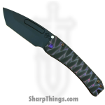 Medford Knife and Tool - 091924H - Slim Midi - Folding Knife - S45VN Coated Tanto - Titanium "Predator" - Black Violet