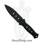 Takumitak - TKF316 - Unrestricted - Fixed Blade Knife - 3Cr13 SS Coated Spear Point - FRN - Black/ Coyote Tan