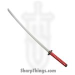 CMP - CN927030RD - Gold Dragon Samurai - Fixed Blade Knife - Carbon Steel Satin - Cord Wrapped - Red