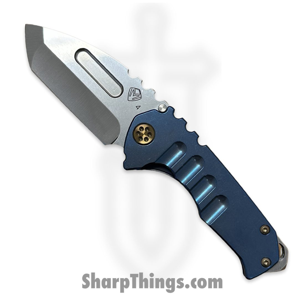 488633af-6efe-4184-86c9-e8e507ffeb17_MK0294TT-37A2-T1C1-BN_1.jpg Medford Knife and Tool - MK0294TT-37A2-T1C1-BN - Genesis "T" - Folding Knife - S45VN Tumbled Tanto - Titanium - Blue - Image 1