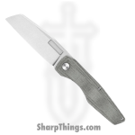 Vero Engineering - 040224D - Axon Liner Lock - Folding Knife - M390 Stonewash Sheepsfoot - Micarta - Black
