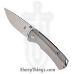Kizer Cutlery - KI3490 - Ulrich Hennicke T1 - Folding Knife - CPM S35VN Stonewash Drop Point - 6Al4V Titanium - Gray