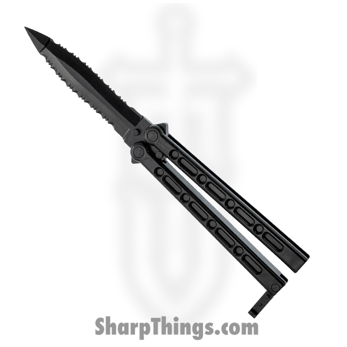4916b611-9b42-4d3f-91dc-d7f13e2a7f1d_CS92EAA_1.jpg Cold Steel - CS92EAA - FGX - Balisong - Griv-Ex Black Dagger - Griv-Ex - Black - Image 1