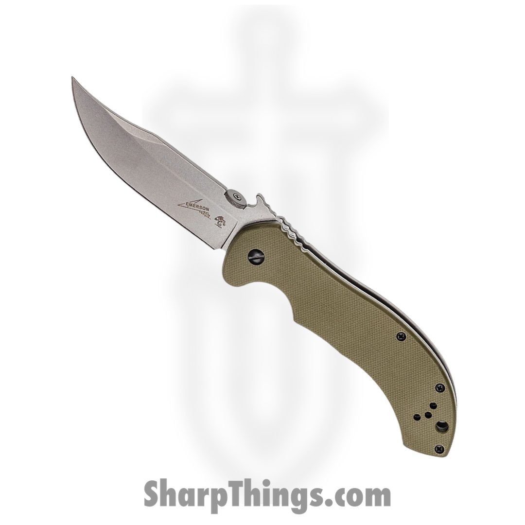 4917063c-c015-4fdb-86fd-d4da3153d816_6030_1.jpg Kershaw - 6030 - CQC-10K - Folding Knife - 8Cr14MoV Stonewash Bowie - G10 410 Stainless Steel - Olive - Image 1